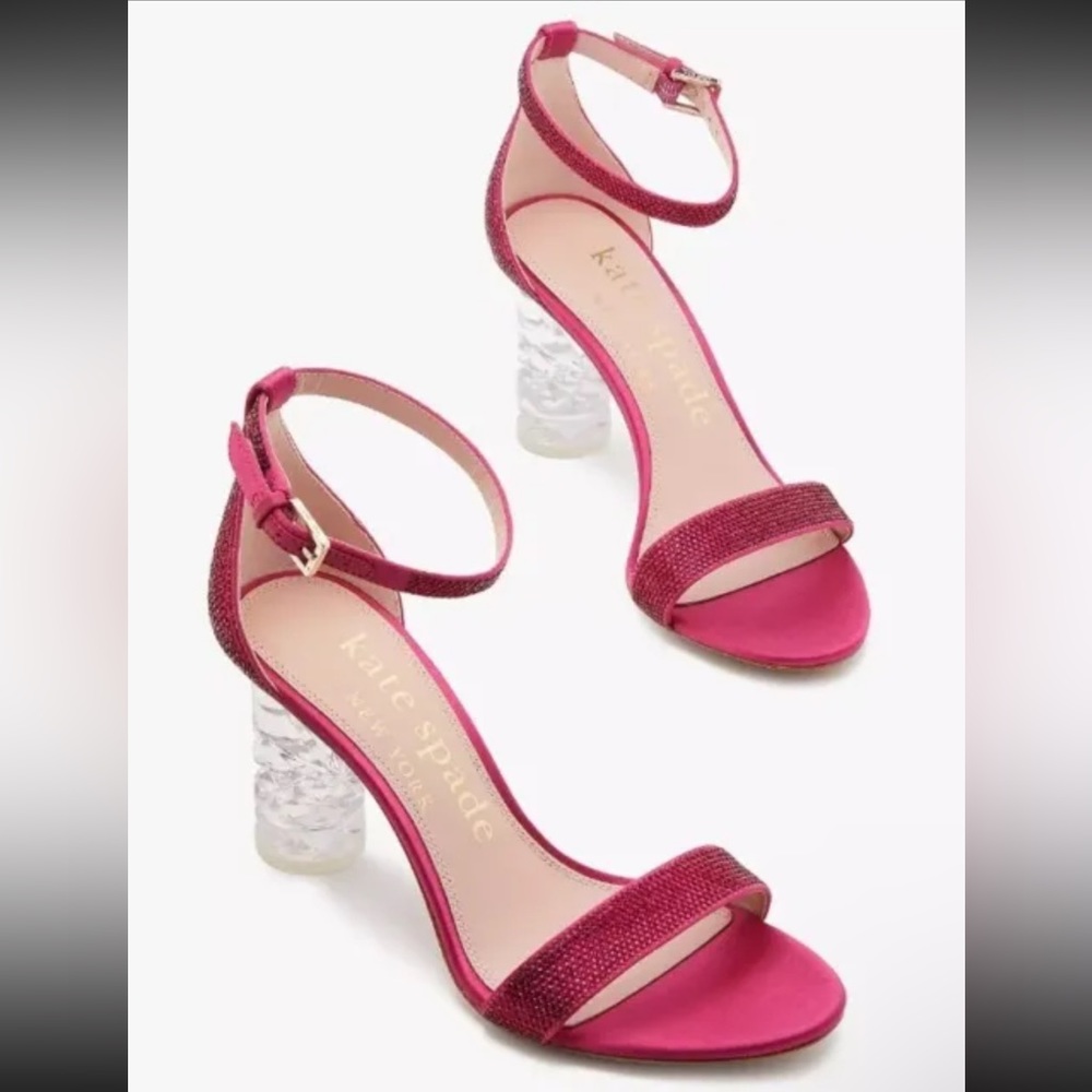 NWB Kate Spade Alora Pavé Sandals in Rosa Plum
